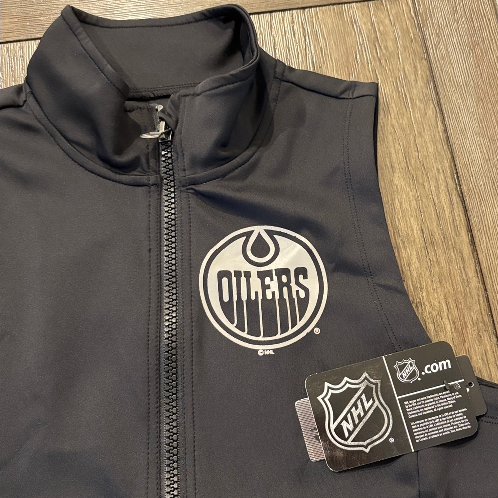 NWT [Touch by Alyssa Milano] Active Edmonton Oilers NHL Full-Zip Vest Womens L - Picture 4 of 12